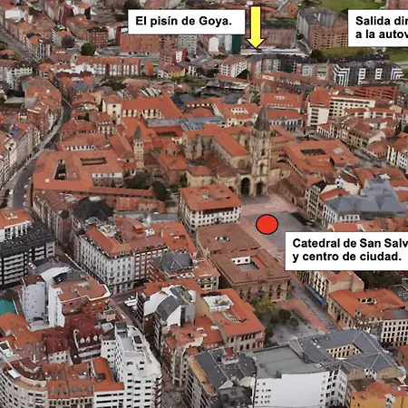 El Pisín De Goya: Piso Luminoso Con Garaje A Pie Del Centro De Oviedo.